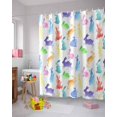 thumbnail image 5 of Easter Shower Curtain Easter Bunny Shower Curtains for Bathroom Decor Watercolor Rabbit Silhouette Bath Curtains Sets for Spring Easter Bathroom Decor Fabric Waterproof Small Stall 36" X 72", 5 of 6