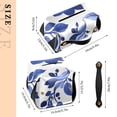 thumbnail image 2 of Blue Ink Flower and Leaf Tissue Box Cover Leather Square Rectangle Tissue Box Holder for Bathroom Living Room Desk Office Decor, 2 of 7