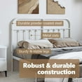thumbnail image 3 of vidaXL Durable Metal Headboard for Queen Size Beds, Easy Assembly, Classic Style White, 3 of 9