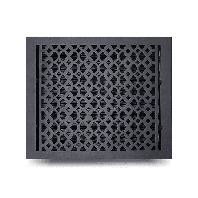 12” x 14” Floor Vent Cover Register VR-100 – Cast Aluminum Decorative Tudor Mushroom Design with Damper – Powder Coated, Repaintable, Durable Rust-Free Metal for Floors, Walls & Ceilings