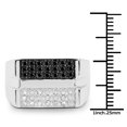 thumbnail image 3 of 0.64 Carat Genuine Black Diamond and White Diamond .925 Sterling Silver Ring QJ Model, 3 of 4