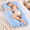 Blue, variant on Road Trip Pillow for Adults, Large U-Shaped Car Body Pillow with Removable Cover, Soft Full-Body Support Cushion for Passenger Travel, Side Sleeping, Bed and Home