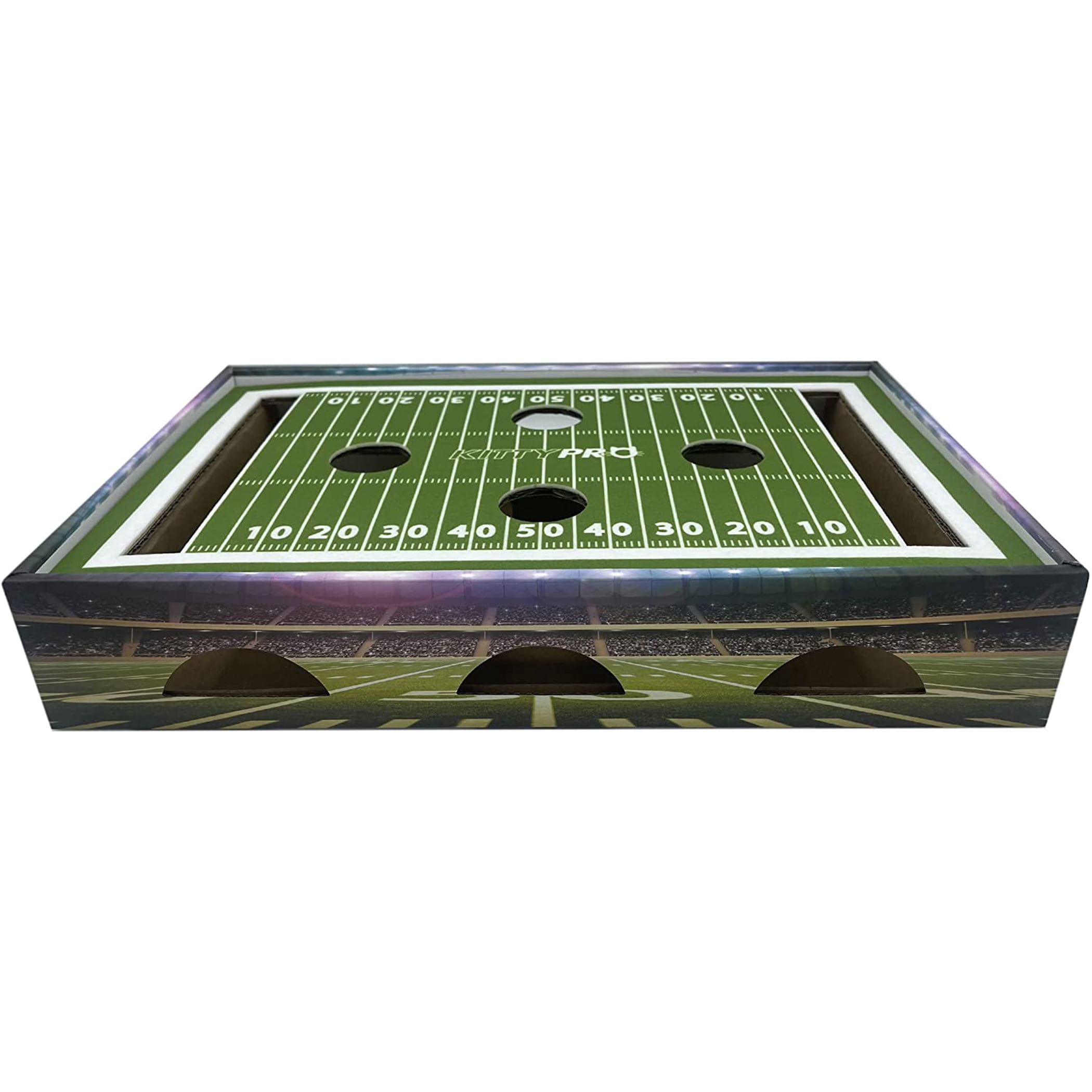 Pets First NCAA Cat Scratcher Box Football Field Designed Cat Scratcher & Lounge