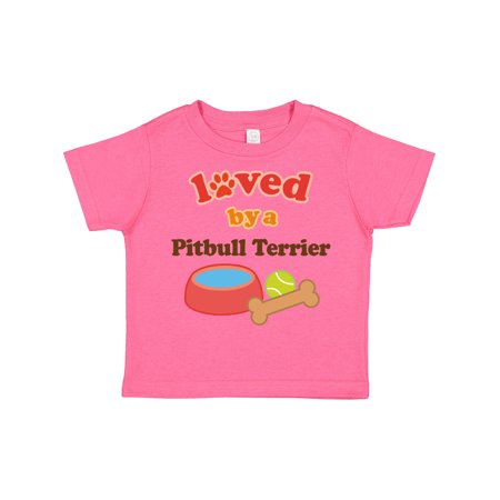 

Inktastic Pitbull Terrier Loved by a (Dog Breed) Boys or Girls Toddler T-Shirt