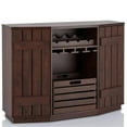 thumbnail image 2 of Furniture of America Layfield Wood Multi-Storage Buffet in Vintage Walnut, 2 of 9