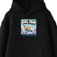 thumbnail image 7 of Dog Man Running Across Cityscape Youth Black Long Sleeve Hooded Sweatshirt-Small, 7 of 7