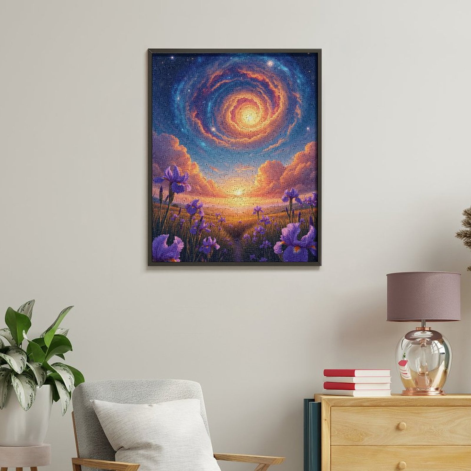 Paint By Numbers Kit for Adults Beginner - DIY Sunset Iris Dreamscape Canvas Painting Kits for Adults, Frameless Paint By Number for Adults for Home Wall Decor 16x20 Inch