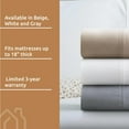 thumbnail image 6 of Rest Haven 600 Thread Count Crisp and Comfortable Cotton Sheet Set - Split King, Beige, 6 of 8