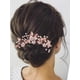 thumbnail image 4 of Accesorios para el cabello de flores para mujeres y niñas, horquillas para el cabello de novia con perlas (paquete de 3) (oro rosa), 4 of 5