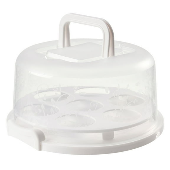 Sturdy Plastic Cake Carriers With Handle And Lid Unique Cake Holder For Easily Transport Of Cakes And Cup cakes