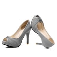 thumbnail image 2 of YOWMNS Women's Platform Peep Toe Pumps - Stiletto High Heels Open Toe Pumps, 2 of 5