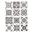 thumbnail image 4 of 12 Uds Plantillas de dibujo Zulema herramienta hecha a mano pintura Mandala estilo B, 4 of 7
