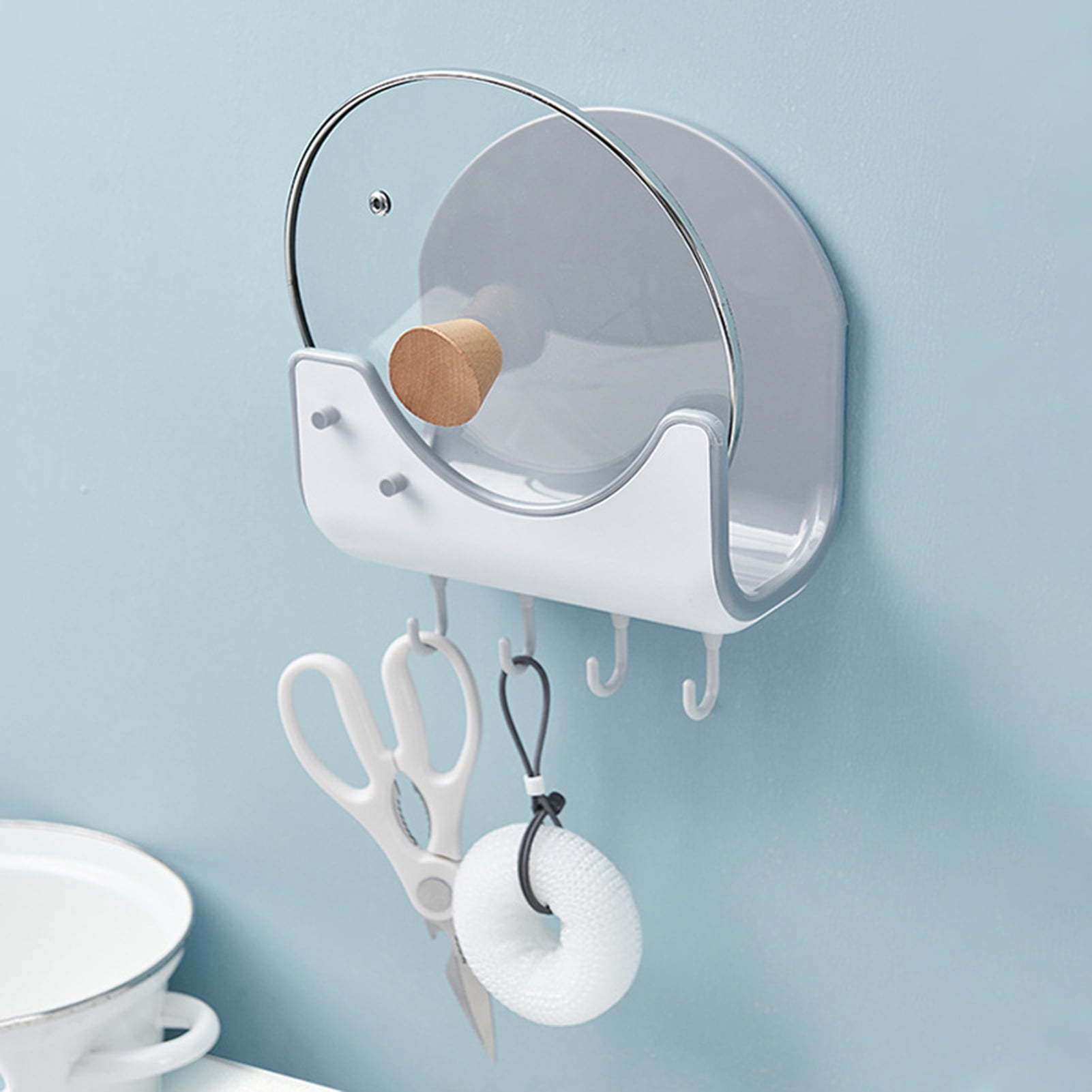 Cheers Kitchen Wall Mount Chopping Board Pot Lid Cover Holder Storage