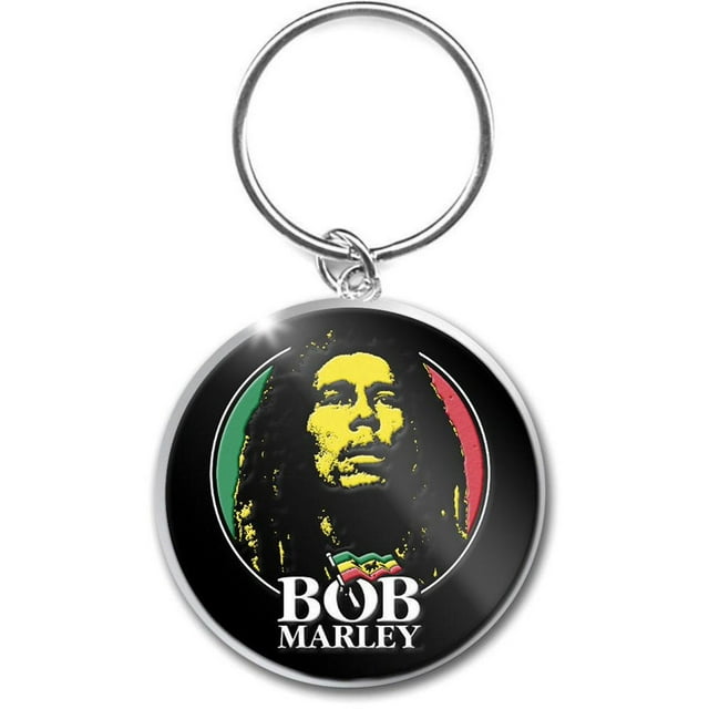 Bob Marley Porte-clés à Imprimé Photo avec Logo