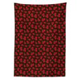 thumbnail image 2 of Cherry Tablecloth, Summer Time Illustration of Repeating Fruit Motifs Ripe and Refreshing, Rectangle Satin Table Cover Accent for Dining Room and Kitchen, 60" X 84", Dark Brown Dark Pink, by Ambesonne, 2 of 2