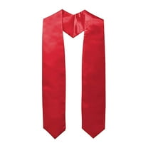 MIASHUI Unisex Graduation Stole Plain Graduation Sash 2025 Honor Stole for School,Red,One Size