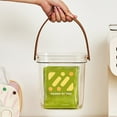 thumbnail image 5 of QTBIUQ Transparent Handle Pressing Garbage Bin Storage Bin, Desktop Pops Up Paper Baskets Storage Box Yellow, 5 of 7