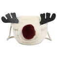 thumbnail image 1 of Mini bolso bandolera con forma de reno de dibujos animados y alce de peluche, 1 of 6