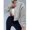 Grey, variant on Womens Grey Fleece Zip Up Jacket Drop Shoulder Cropped Winter Outerwear