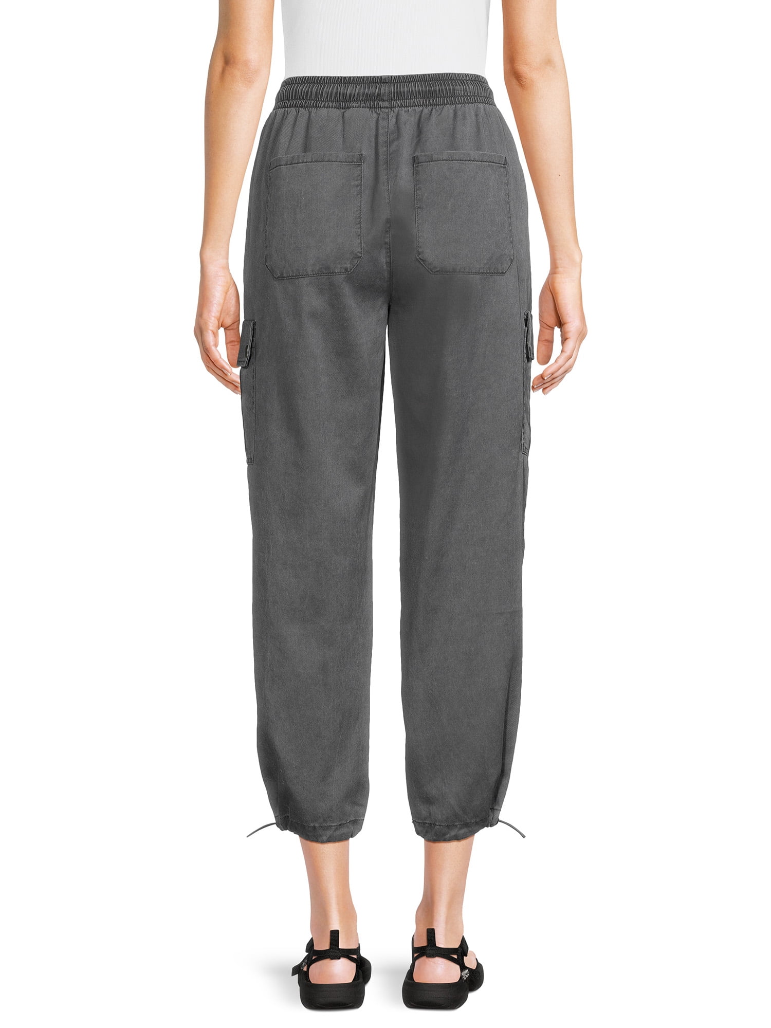 Time and Tru Women s Parachute Cargo Jogger Pants 29 Inseam Sizes XS XXL Walmart