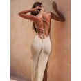 thumbnail image 6 of Women Knit Bodycon Maxi Cover-Up Dress Sleeveless Cover Up Summer Color M, 6 of 8