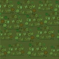 thumbnail image 1 of Ahgly Company Indoor Square Patterned Dark Lime Green Area Rugs, 5' Square, 1 of 6