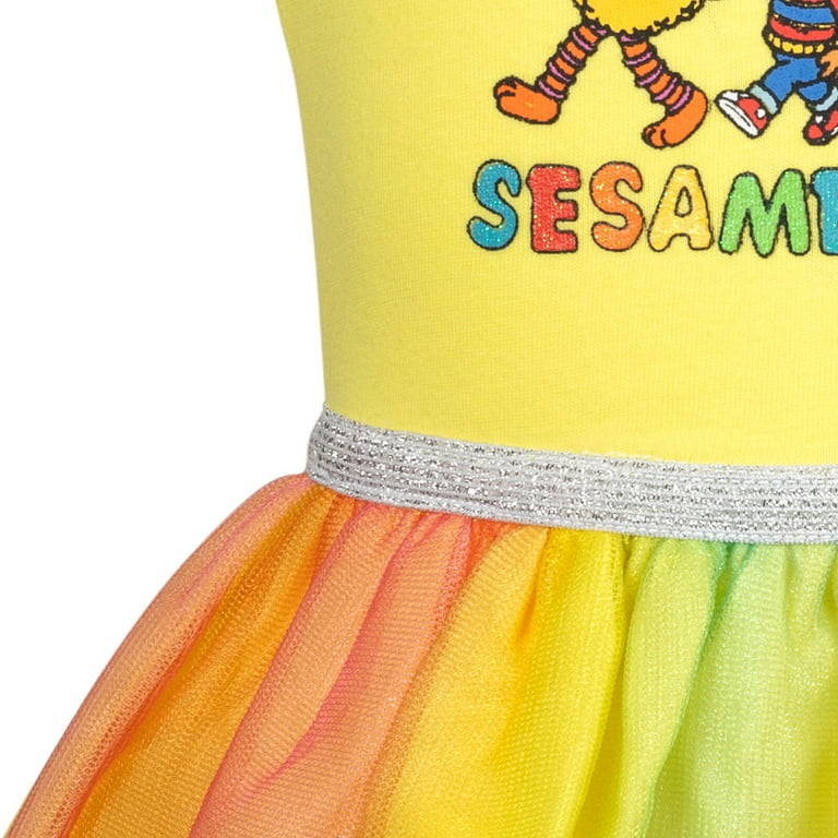 Sesame Street Toddler Girls Dress with Elmo, Cookie Monster, Big