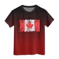 thumbnail image 3 of AJIWYH Polos Noirs pour Fille, T-Shirt à Manches Courtes d'Été Col Rond Coupe Décontractée Basique, Polos pour Filles Manches Courtes pour 8-9 Ans, Vin, 3 of 3