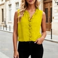 thumbnail image 3 of BUIGTTKLOP Tank Tops for Women Ruffle Hem V Neck Sleeveless Blouse Boho Camisole Top Summer Casual Clothes 2026, 3 of 5