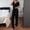 Black, variant on BUIGTTKLOP Lounge Sets for Women 2 Piece Pajamas Set Short Sleeve V Neck Crop Top Wide Leg Long Pants Soft Homewear