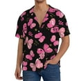 thumbnail image 3 of Sigee Girl Butterfly Print Men's Shirts Casual Button Down Short Sleeve Summer Beach Shirt Hawaiian Vacation Shirts Tee Shirt-4X-Large, 3 of 7