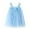 Blue, variant on Girls Spring Dress Sleeveless Tulle Holiday Party Dance Party Princesses Clothes Girls Party Dress Size 4-5T
