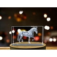 thumbnail image 4 of Elegant Mustang Horse 3D Engraved Crystal Sculpture, 4 of 7