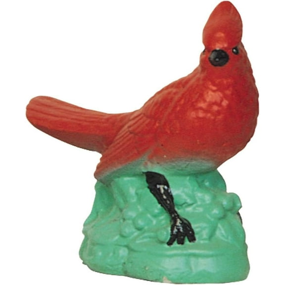 Solid Rock Stoneworks Cardinal on Base Concrete Statue, 8" Tall, Like Like Red