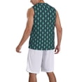 thumbnail image 2 of Sikiie Green Vintage Peacock Basketball Jersey Reversible Men's Mesh Athletic Sports Shirts Training Practice S-4XL4X-Large, 2 of 6
