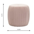 thumbnail image 7 of TOV Furniture Sommer Blush Velvet Round Ottoman, 7 of 7