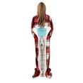 thumbnail image 6 of Sherpa Wearable Blanket with Sleeves & Foot Pockets for Adult Women Men, Comfy Snuggle Wrap Sleeved Throw Blanket Robe, Gift Idea, Plaid, 75" x 53", 6 of 7
