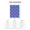 thumbnail image 5 of Gaeub blue Skull purple flower Print Flannel Throw Blanket, Home Fleece Throw Blanket for Couch or Bed,Decorative Blankets,Lightweight Fuzzy Flannel Blanket-60"x50", 5 of 6