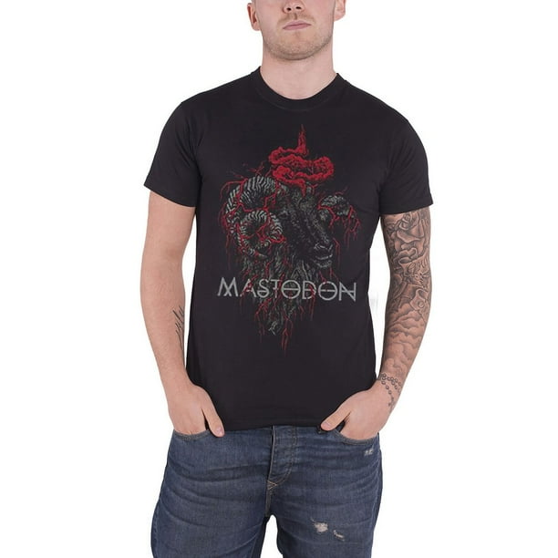 Mastodon - Camiseta Cabeza de Carnero de Algodón para Adultos Unisex (Negro)
