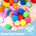 thumbnail image 2 of Bolas de manualidades multicolores Pom Poms Poen, 400 unidades, 4 cm, 2 of 6