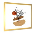 thumbnail image 2 of Designart 'Abstract Flowers Plants With Elementary Shapes II' Modern Framed Art Print, 2 of 4
