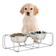 thumbnail image 1 of Tazon Doble Comedero Para Perro Gato Base Metal Elevada 16oz Xtellar Color Gris, 1 of 3