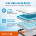 thumbnail image 3 of Dormeo Dark King Ergonomic Pillow, Cooling Gel and Memory Foam for Side, Back, and Stomach Sleepers, 18" W x 34" L x 5" H, 3 of 13