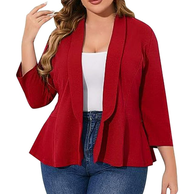 IMENGL design de Personnalité Couleur Unie Manches Longues Grande Taille Ensemble Décontracté, Rouge TG, Taille TG-5TG