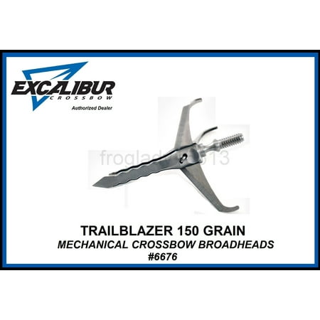 EXCALIBUR Trailblazer 3 Blade 150 Gr Mechanical Crossbow Broadheads 2 Cut 3 Pk