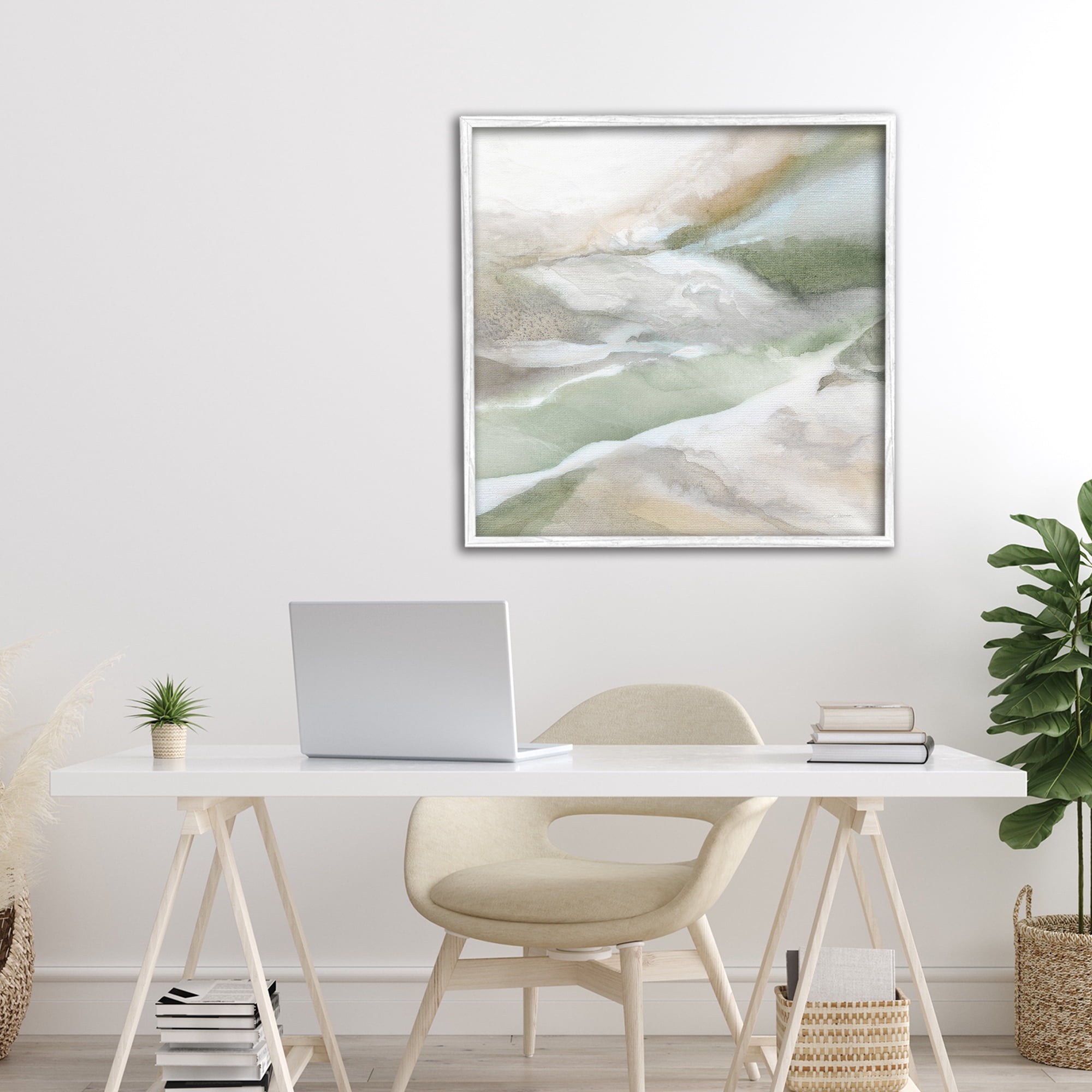 Stupell Industries Serene Misty Landscape White Framed Giclee Art, design by Carol Robinson