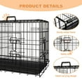 thumbnail image 6 of Barara King Dog House,Pet House,Dog Crate, 48 Inch Large Dog Cage with Divider and Plastic Leak-Proof Pan Tray, Double Door Folding Metal Wire Cage, 6 of 12