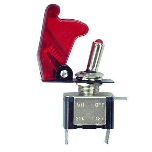 REPLACEMENT SPST ROCKER TOGGLE SWITCH 12V 20A RED LIGHTED LED AND