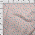 thumbnail image 2 of oneOone Polyester Lycra Fabric Dot & Flower Floral Print Sewing Fabric BTY 56 Inch Wide, 2 of 4
