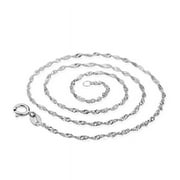 Clearance! EQWLJWE Silver Chain Necklace for Women Sterling Silver Chain Neckalce,Necklace Female Models Wave Chain of High-end Women's Vintage Jewelry Top 45CM